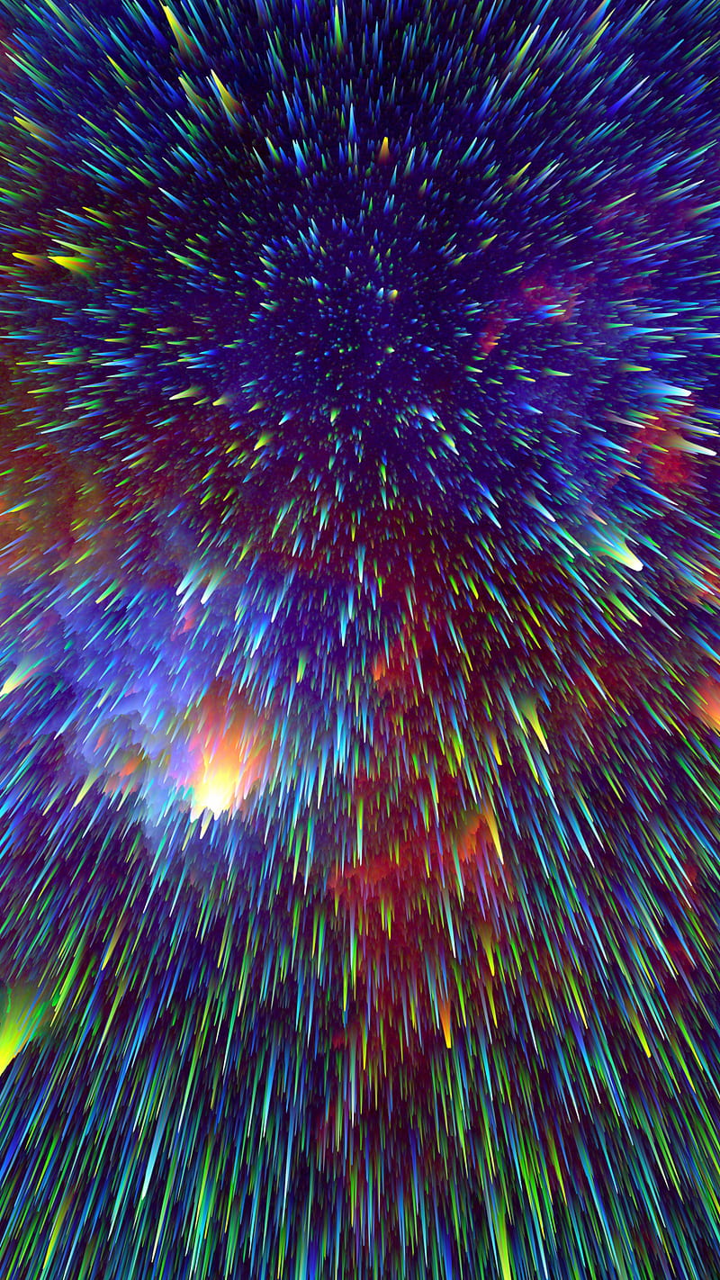 Into The Unknown, 3d, abstract, colorful, space, stars, strange, weird, zoom, HD phone wallpaper