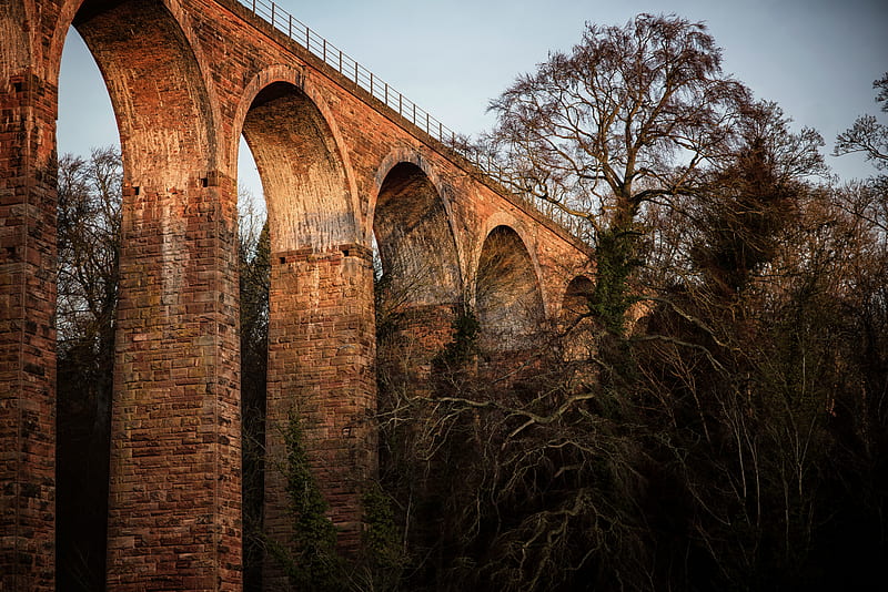 Bridges, Bridge, Leaderfoot Viaduct, Scotland, HD wallpaper