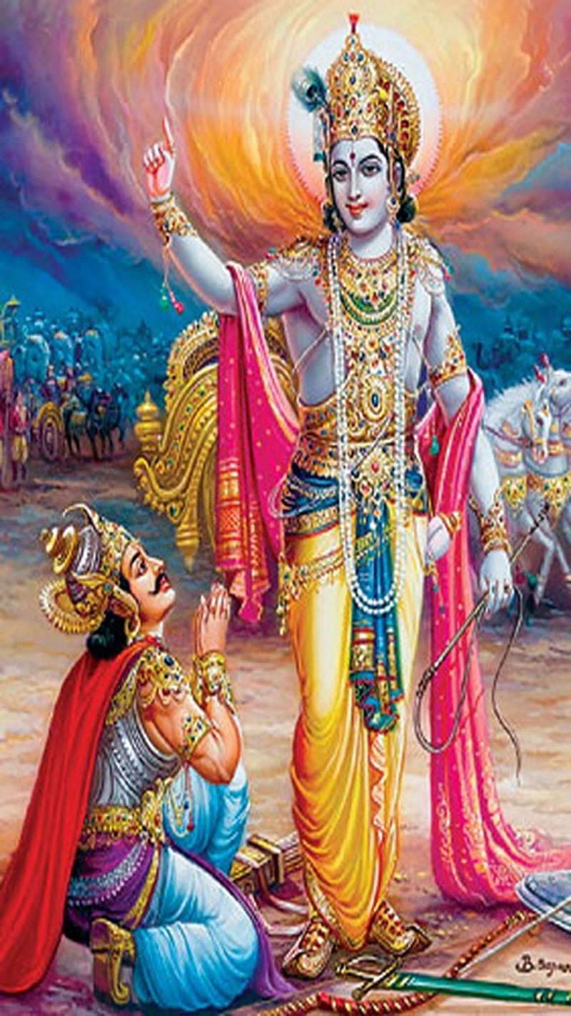 Krishna, arjun, govind, kanhaiya, lord krishna, madhav, mahabharat,  muralidhar, HD phone wallpaper | Peakpx