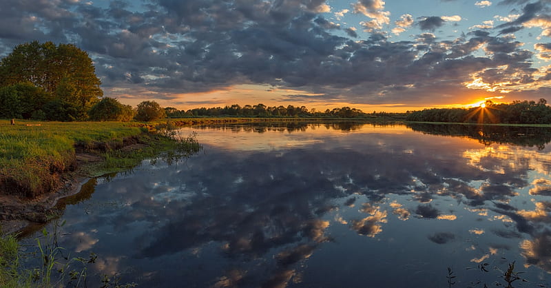 Amazing Sky, sunset, clouds, sky, lake, HD wallpaper | Peakpx