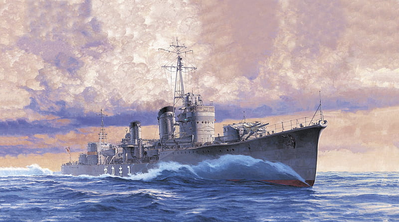 Warships, Japanese Navy, Destroyer, Japanese destroyer Yukikaze, Warship, HD wallpaper