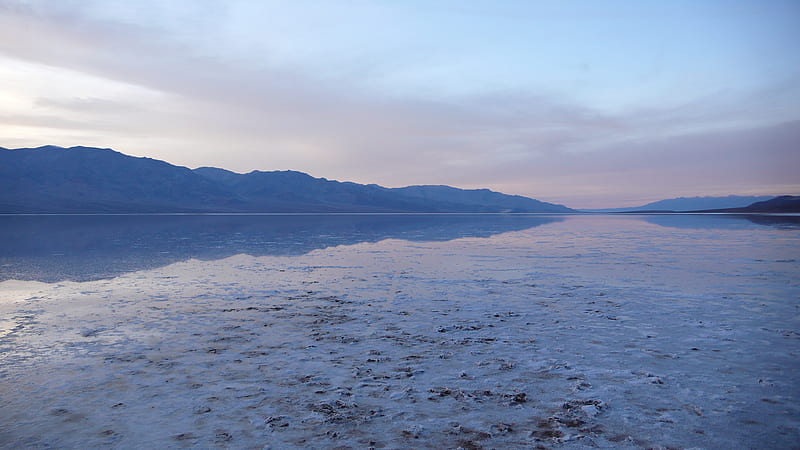 Dath Valley Lake, sunset, salt, death, valley, HD wallpaper