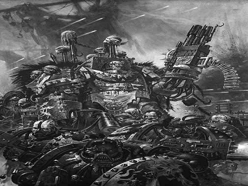 Khaos Leader Horus, warhammer, marine, space, game, 40k, HD wallpaper