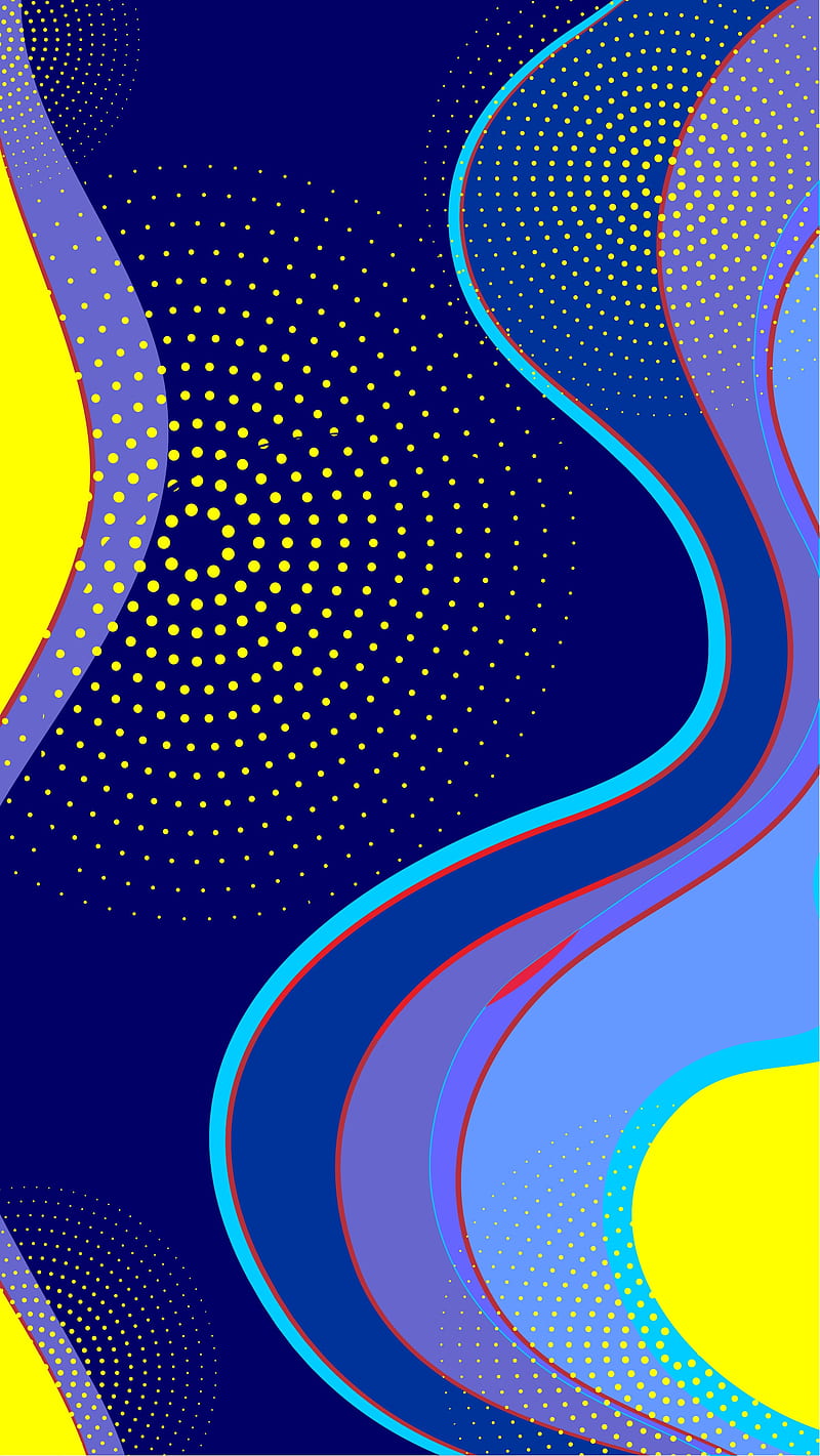 Blue and Yellow , abstract, background, mobile, pattern, phone, samsung, screen, HD phone wallpaper