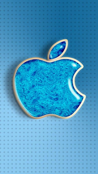 blue apple logo wallpaper iphone 5