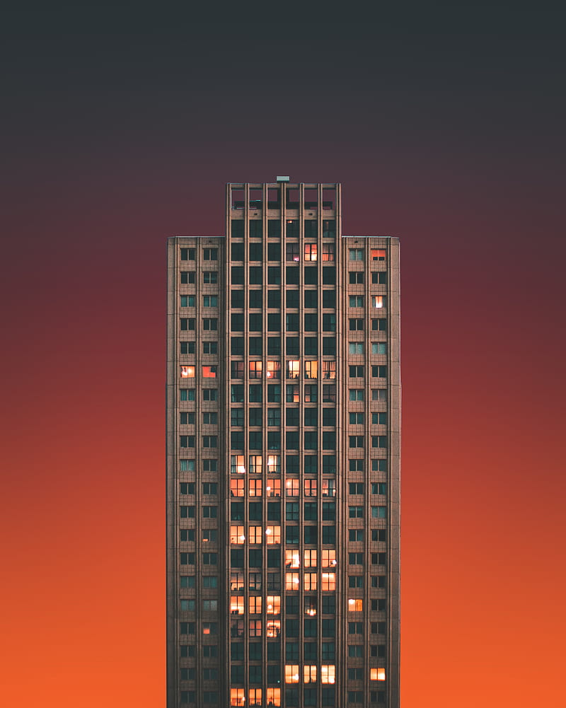 building, tower, skyscraper, minimalism, architecture, HD phone wallpaper