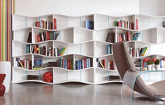 Bookshelf Wallpaper • Realistic Library Design • Milton & King