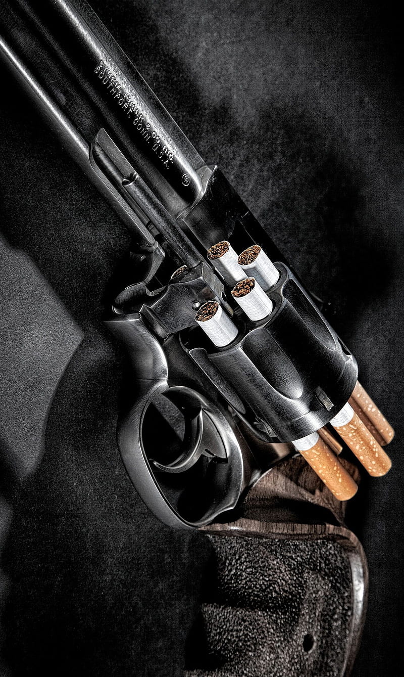 Colt, cigarette, gun, pistol, revolver, HD phone wallpaper | Peakpx