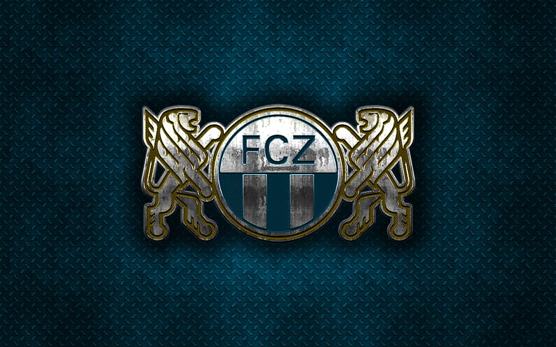 FC Zurich, Swiss football club, blue metal texture, metal logo, emblem, Zurich, Switzerland, Swiss Super League, creative art, football, HD wallpaper