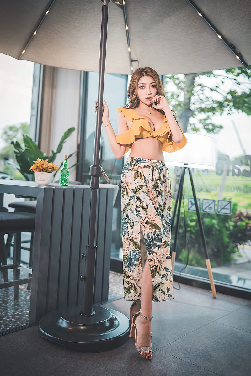 Asian, model, women, standing, women indoors, HD phone wallpaper
