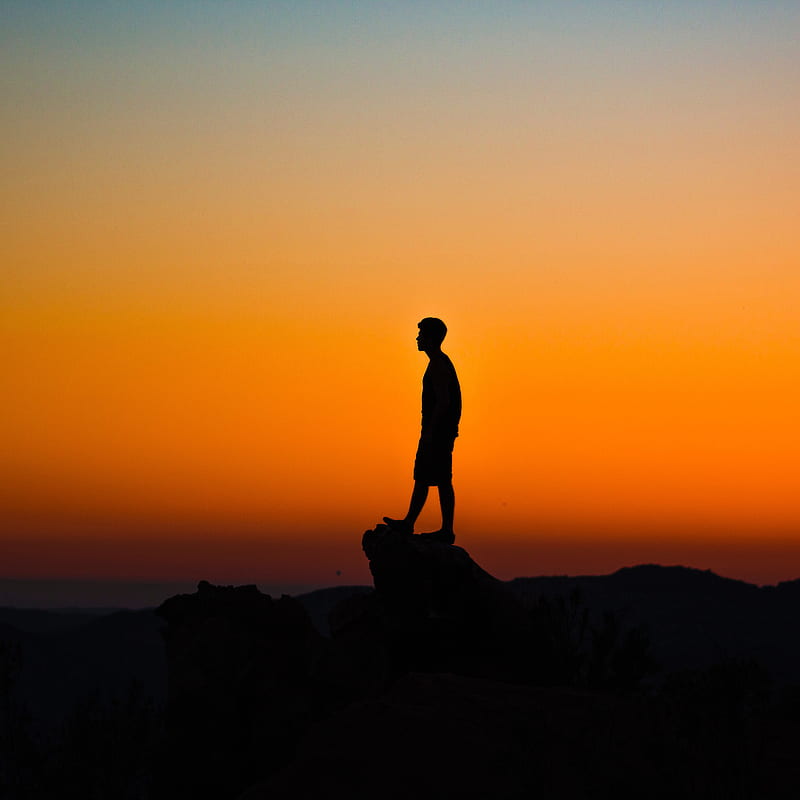 Alone boy, nature, attitude, sunrise, sunset, HD phone wallpaper | Peakpx