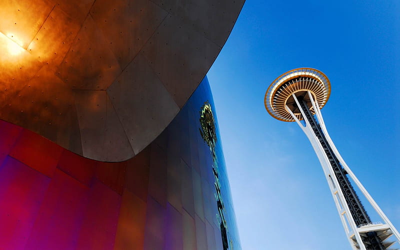 space needle seattle wa-City architecture art graphy selected, HD wallpaper