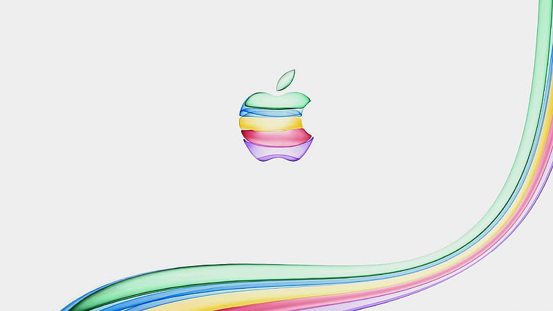 Apple New Colorful Logo , apple, computer, logo, HD wallpaper