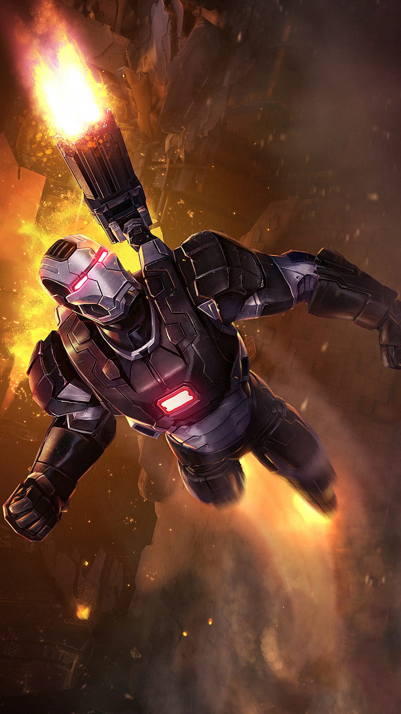 Ironman, fly, machine gun, fire, explosion, hero, marvel, avengers, HD phone wallpaper