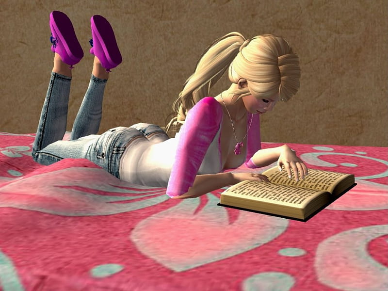 Girl reading a book, study, homework, girl, book, home, HD wallpaper