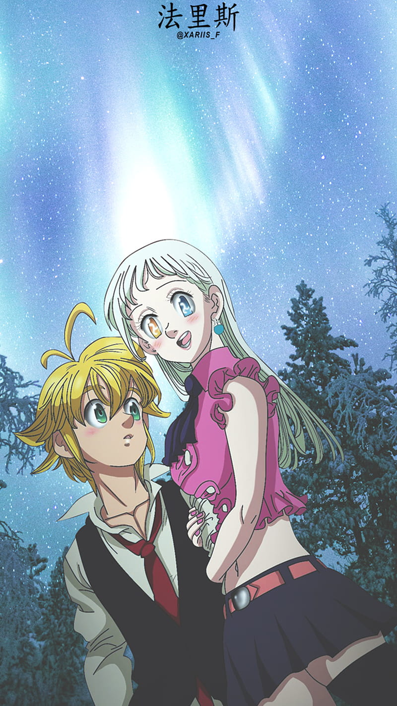 Meliodas X Elizabeth, 7ds, anime , diane, elizabeth, escanor, king, meliodas, meliodasxelizabeth, nanatsu no taizai, seven deadly sins, HD phone wallpaper