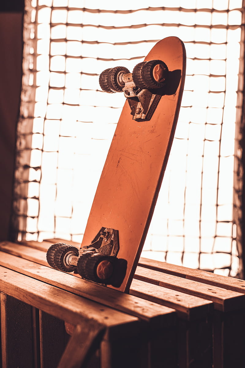 skateboard, skate, brown, HD phone wallpaper