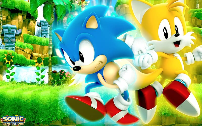 Video Game, Sonic The Hedgehog, Sonic Generations, Miles 'tails' Prower, Classic Sonic, Classic Tails, Sonic, HD wallpaper