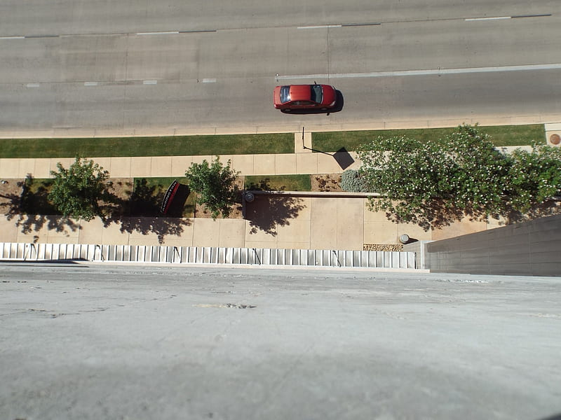 Texas Tech Parking Garage, Looking Straight Down, High Definition, Perspective Views, High Views, Roads, HD wallpaper