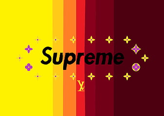 LV x NIKE, gold, monogram, purple, star, stars, supreme, HD phone wallpaper