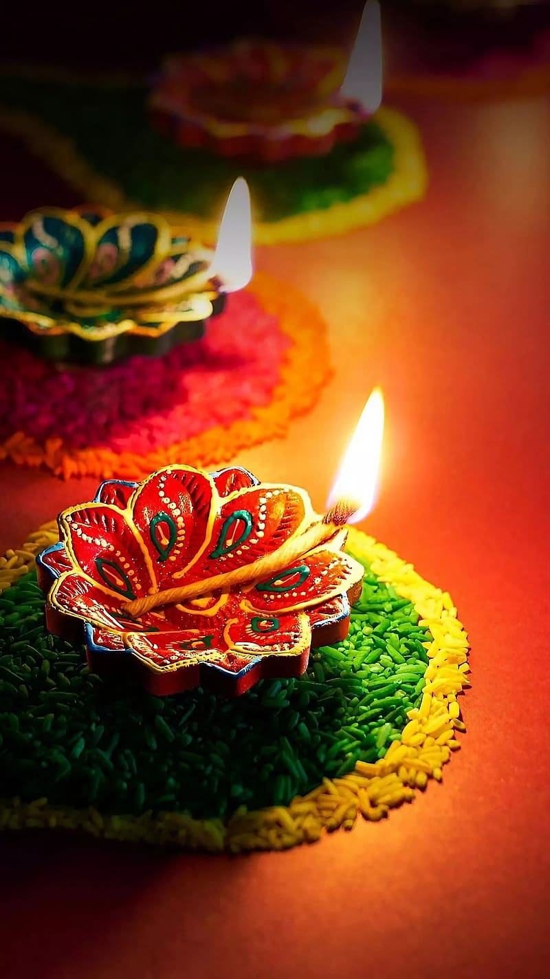 Happy Diwali Ke, Diya Oil Lamp, HD phone wallpaper