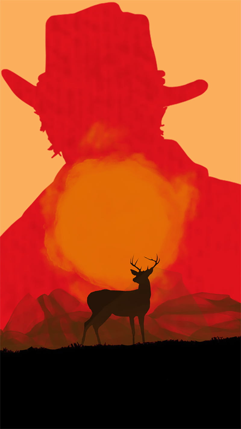 Arthur Morgan sunset arthur morgan buck deer rdr2 red dead redemption red  dead redemption 2 HD phone wallpaper  Peakpx