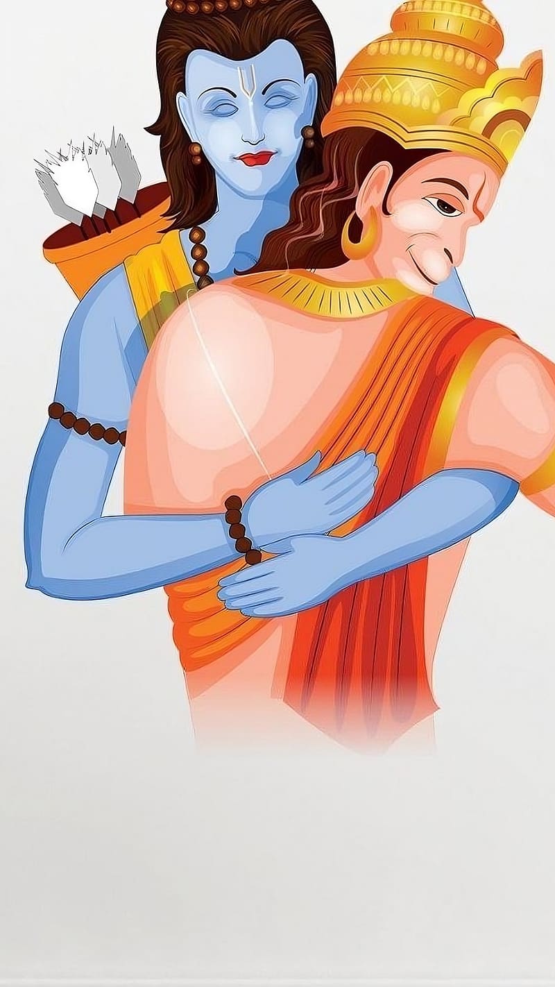 Ram Ji Ki , hanuman and ram, ram, lord, god, HD phone wallpaper