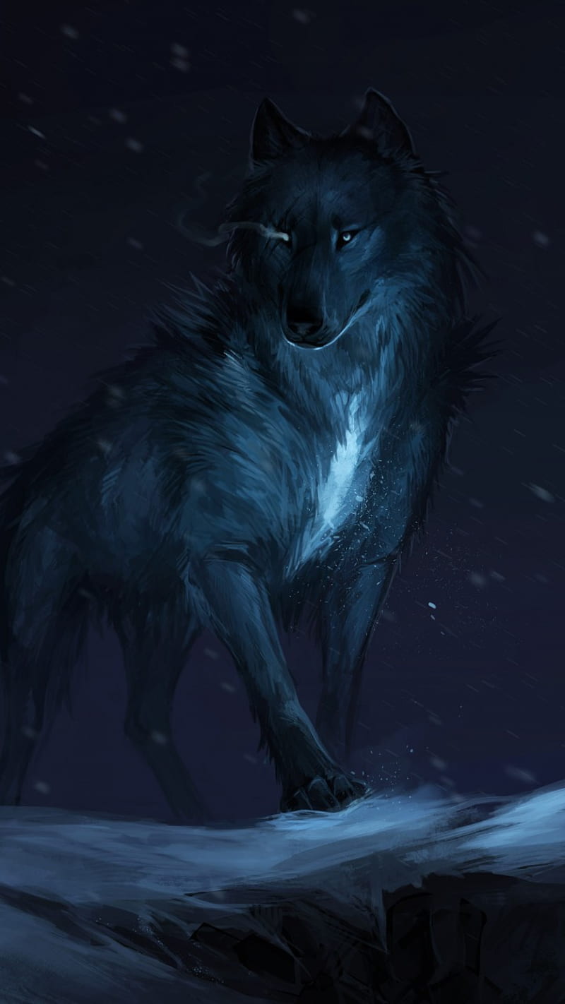 Wolf, 3d, animals, HD phone wallpaper