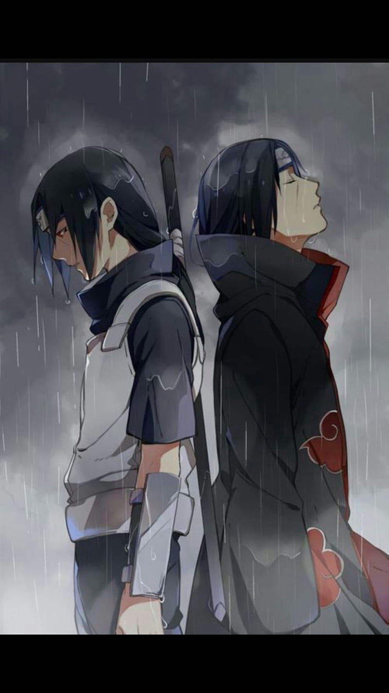 Itachi Rain, anime, naruto, sad, HD phone wallpaper