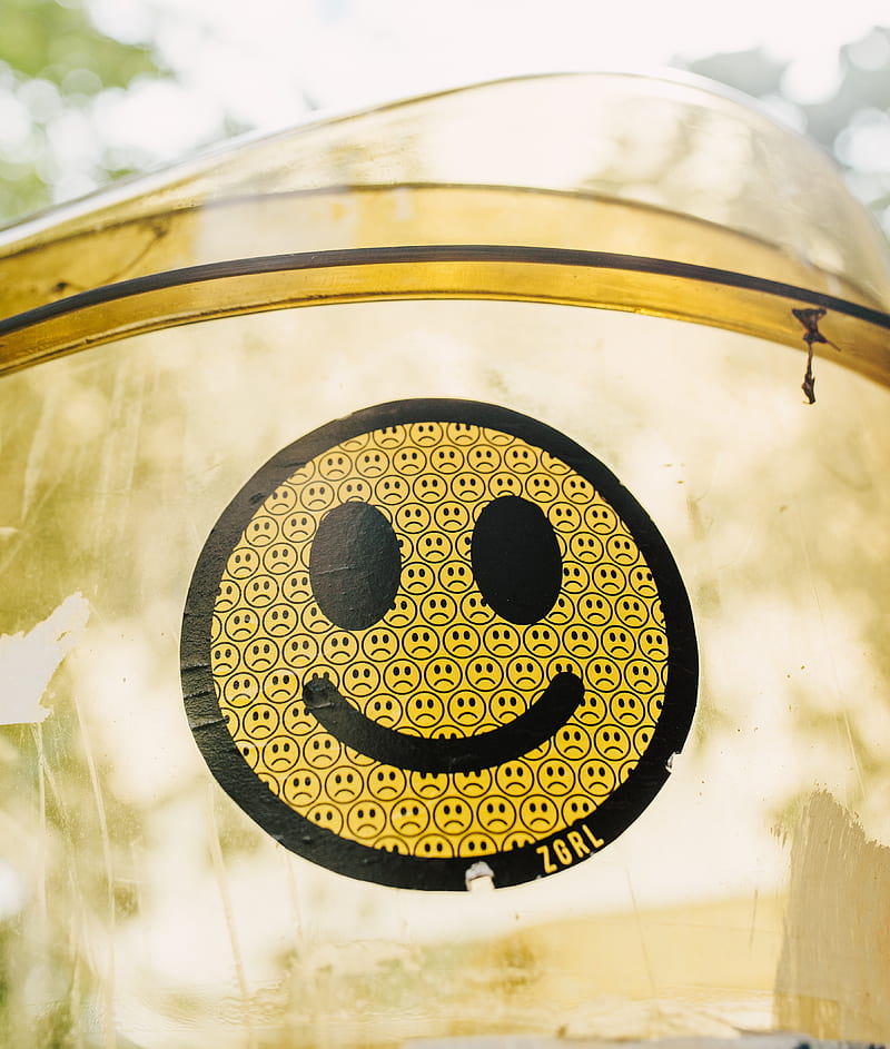 smile, smiley, emotions, yellow, sticker, HD phone wallpaper
