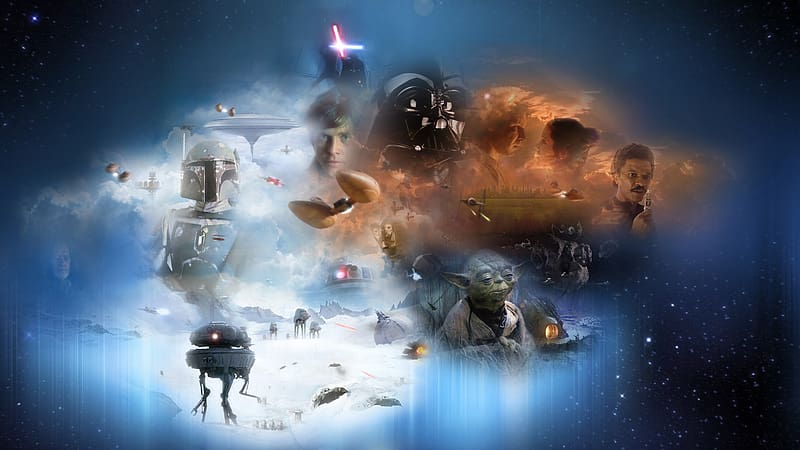Star Wars, Movie, Darth Vader, Yoda, Luke Skywalker, Han Solo, Lando Calrissian, Boba Fett, Star Wars Episode V: The Empire Strikes Back, Princess Leia, HD wallpaper