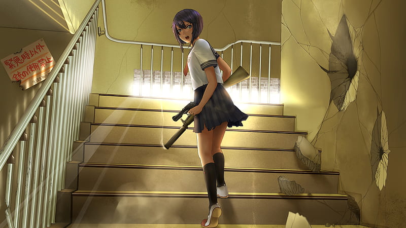 Extracurricular Urban Warfare, badass, schoolgirl, urban combat, cute and  deadly, HD wallpaper | Peakpx