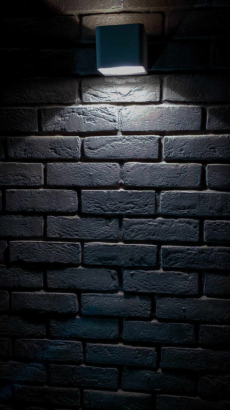 Bricks Wall, light, HD phone wallpaper