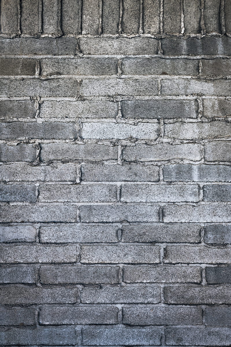brick wall, wall, bricks, gray, HD phone wallpaper