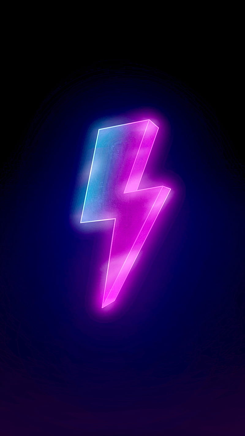 Lightning Neon, blue, light, pink, HD phone wallpaper