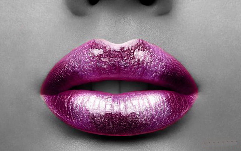 Kissable, face, woman, pink, lips, HD wallpaper