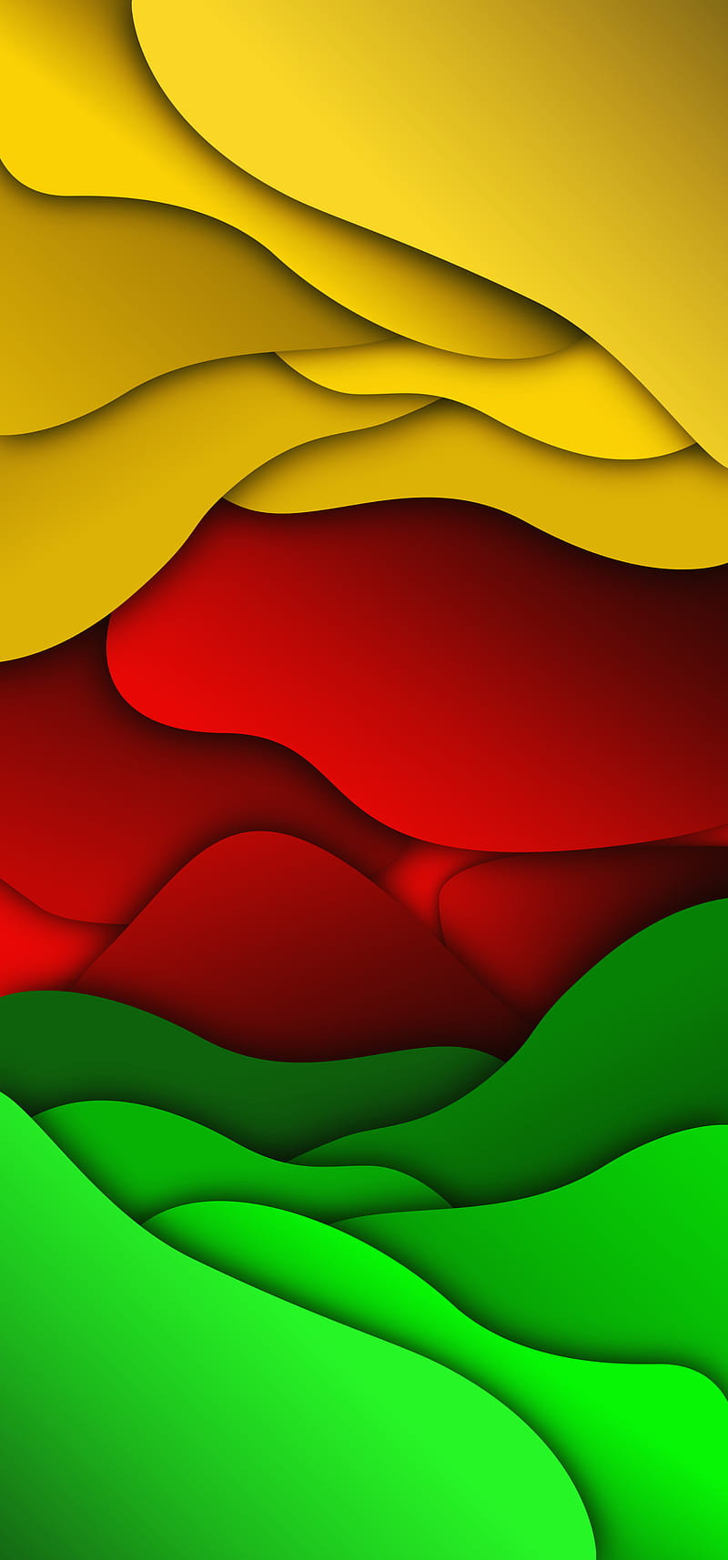 Kurdistan flag, red, green, yellow, draw, kurd, nice, HD phone wallpaper