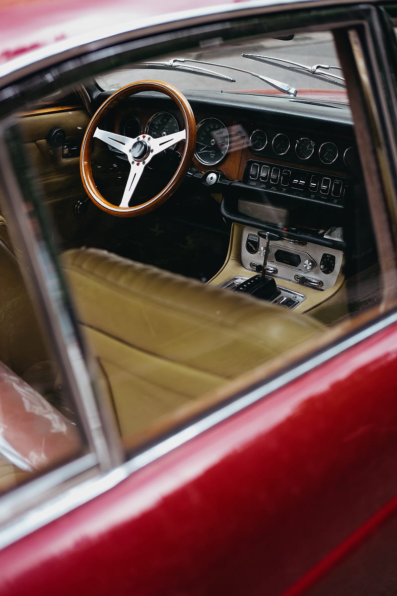 car, salon, retro, steering wheel, HD phone wallpaper