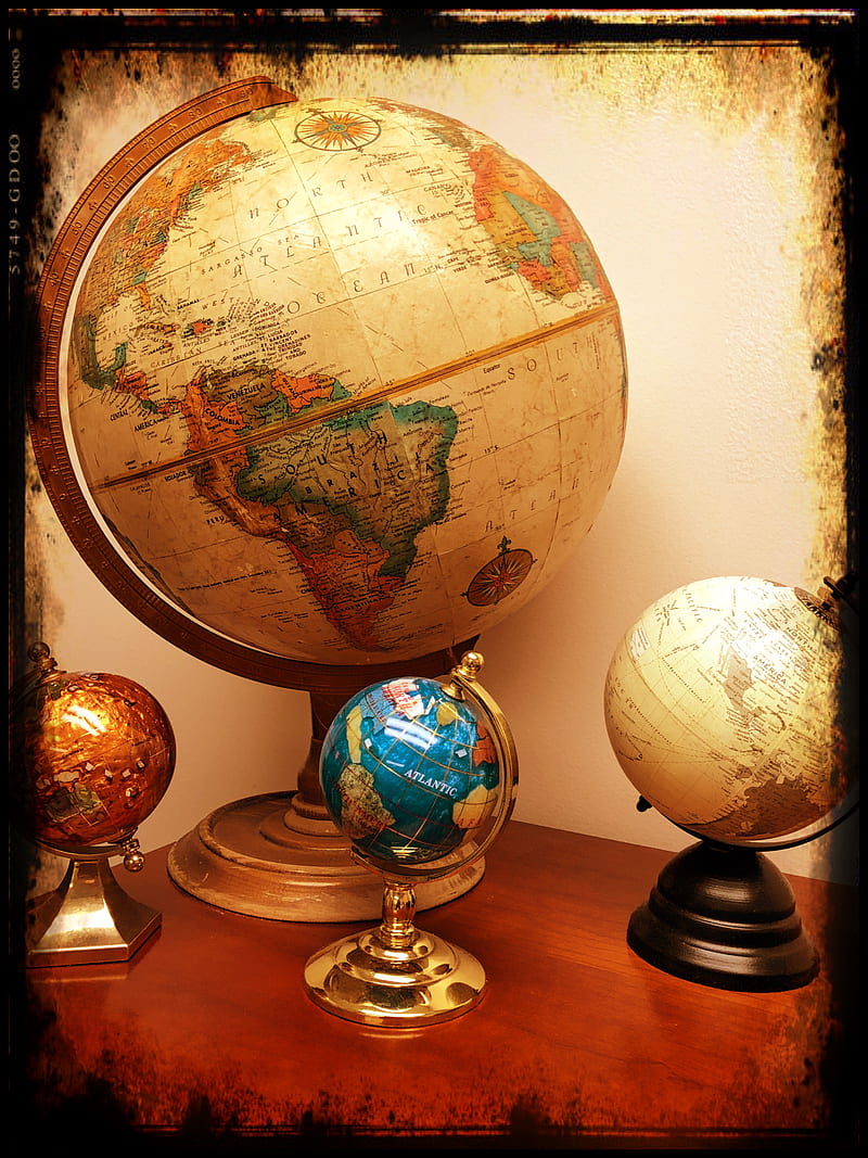 Globes, maps, office, desk, world, weather, HD phone wallpaper
