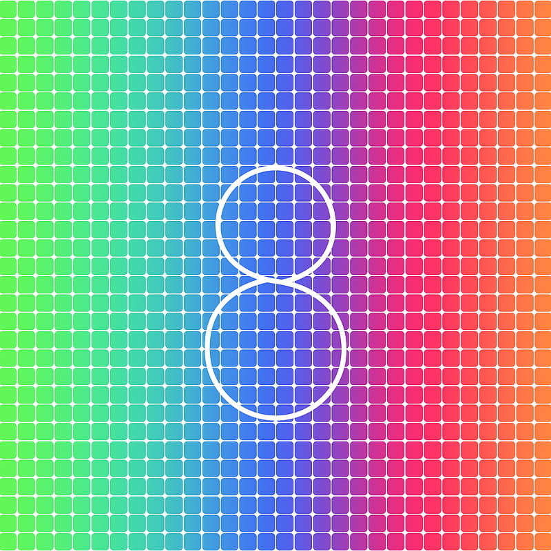 iOS 8, apple, colour, cube, ios, iphone, square, HD phone wallpaper