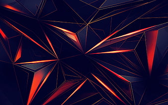 dark abstract background, neon lines, dark lines background, creative abstraction, geometric backgrounds, HD wallpaper