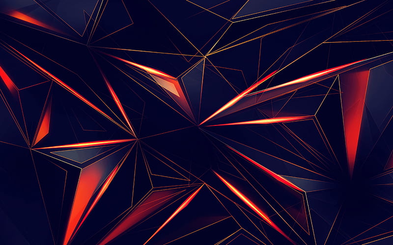 dark abstract background, neon lines, dark lines background, creative abstraction, geometric backgrounds, HD wallpaper