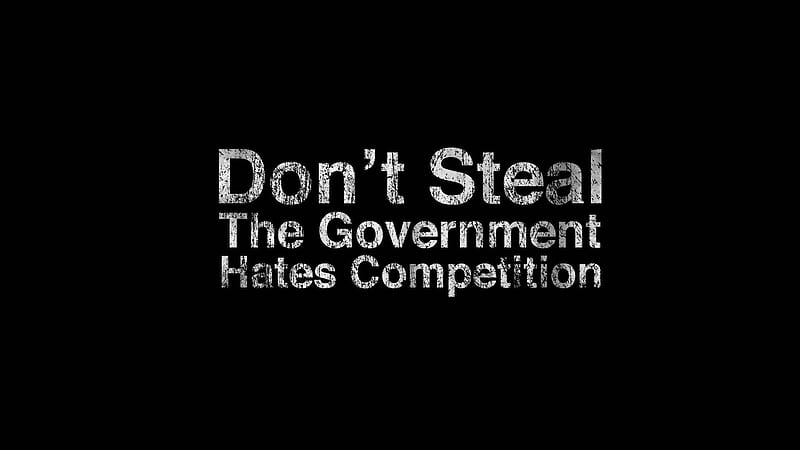 Don't Steal Quote, text, humor, black background, quote, typography, HD wallpaper