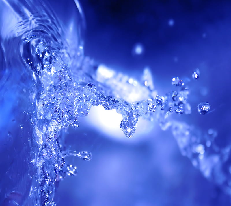 water pure, blue, cool, drops, flow, nice, scene, HD wallpaper