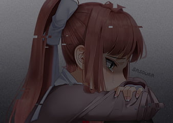 1600x2560 Anime Girl, Crying, Profile View, Sad, anime girl sad