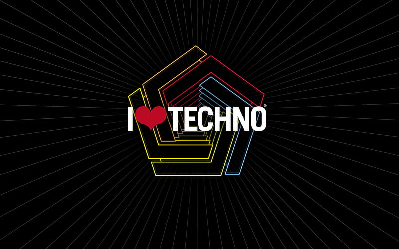 I love techno 2009, ilove techno, techno, music, HD wallpaper