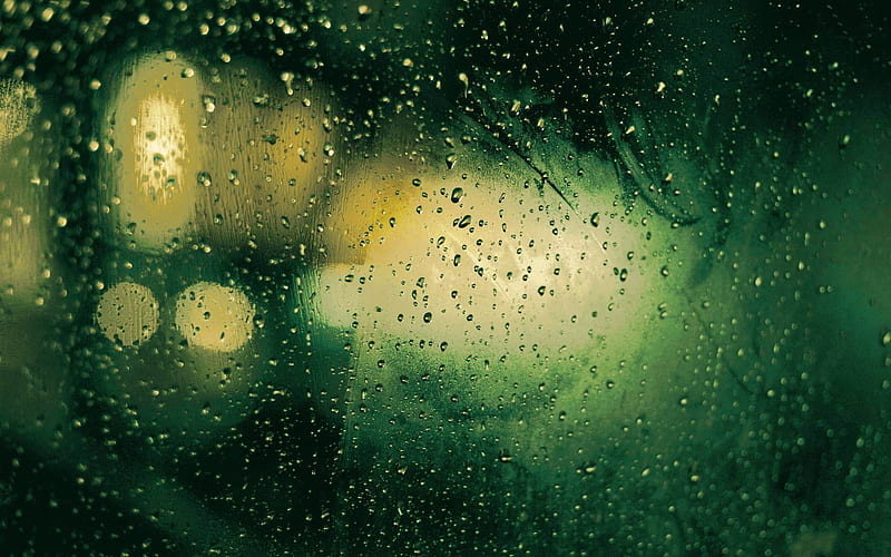 wet glass-Landscape with beat, HD wallpaper
