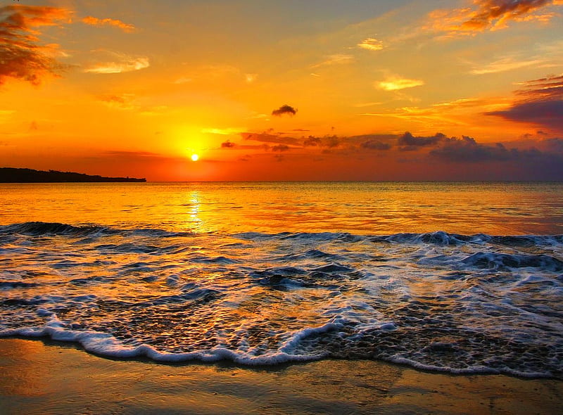A Bali Sunset, beach, sunset, bali, indonesia, HD wallpaper