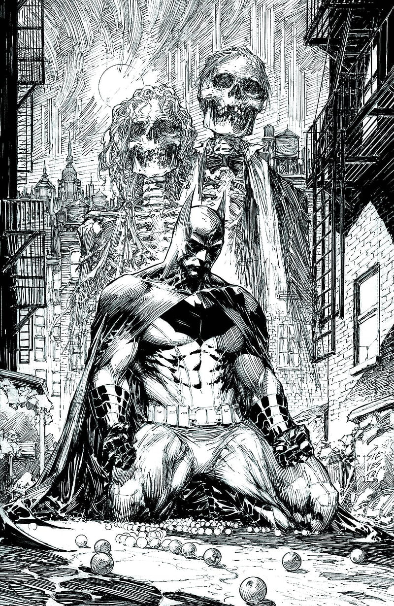 batman and joker sketch wallpaper - way2gallery.com