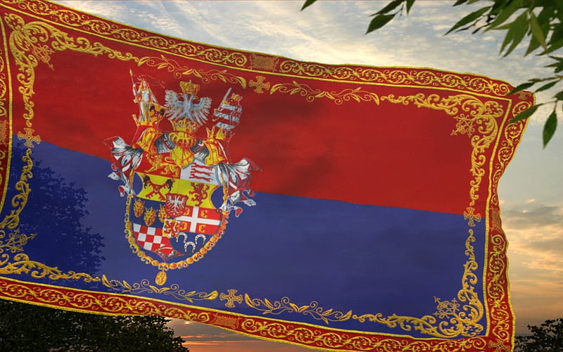 Fan made flag of Serbian Empire, Srpsko carstvo, Srbija, Serbian Empire, Serbia, zastava, HD wallpaper